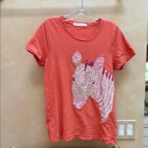 J. Crew sequin zebra tee